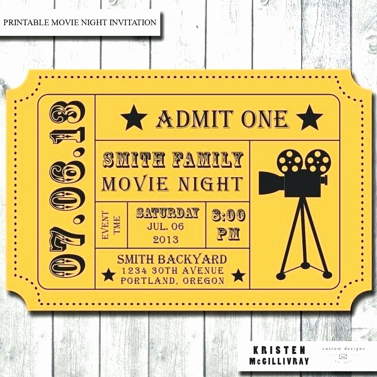 30 Admit One Ticket Template