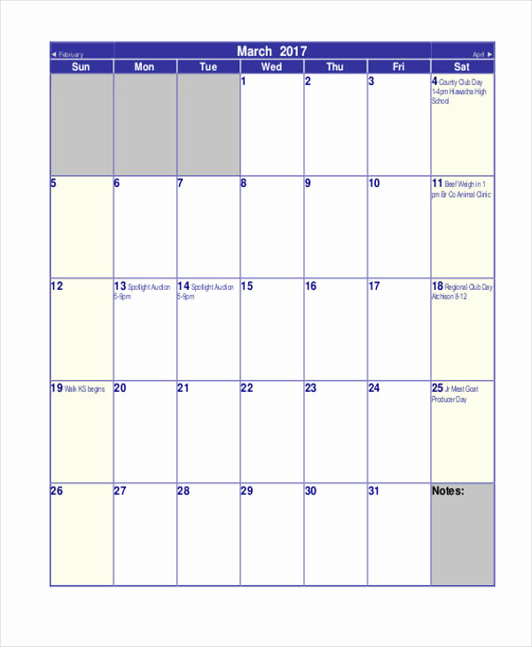 Blank Monthly Calendar Template Pdf Awesome Monthly Calendar Templates 8 Free Word Pdf format