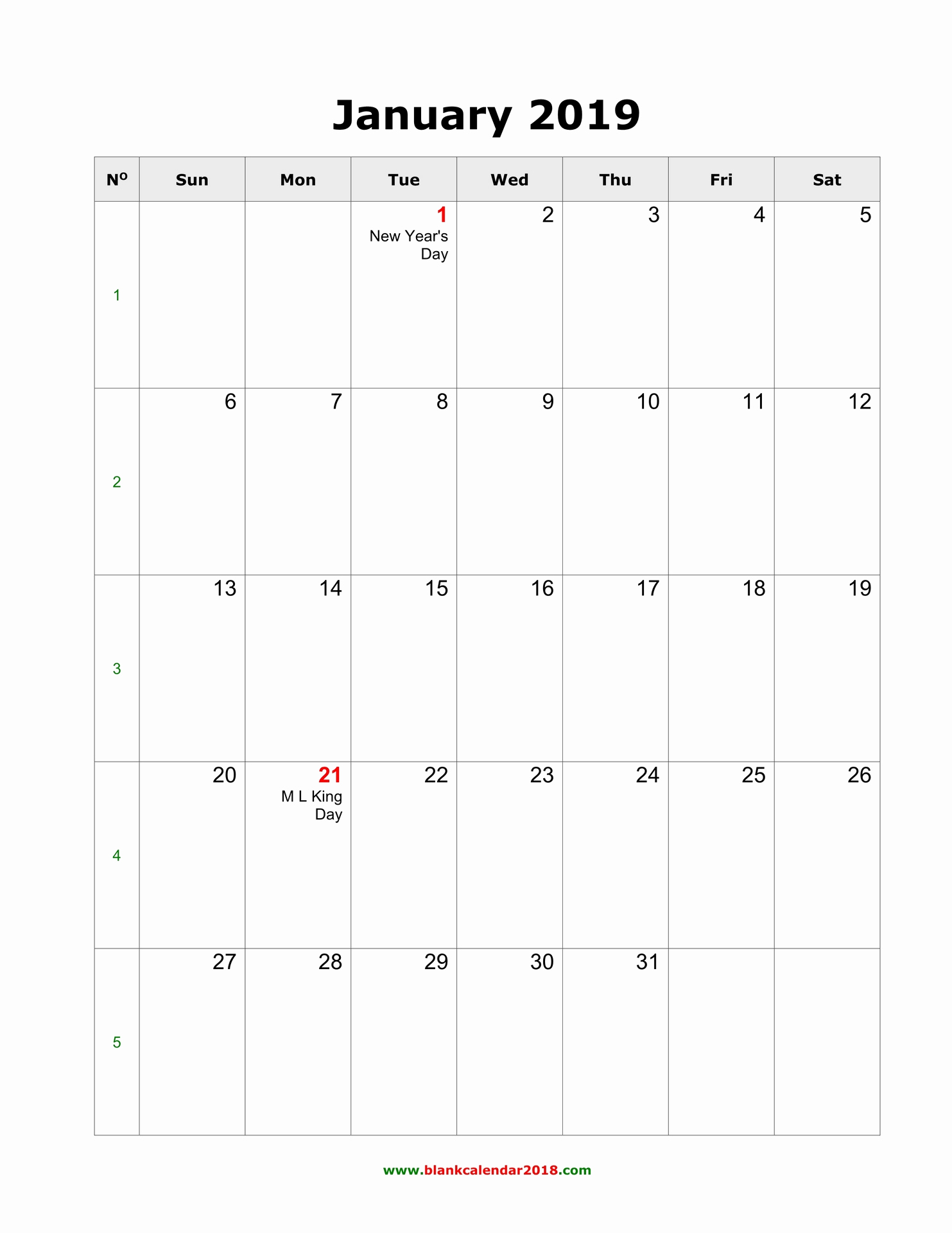 Blank Monthly Calendar Template Pdf Lovely Blank Monthly Holidays Calendar 2019 Portrait