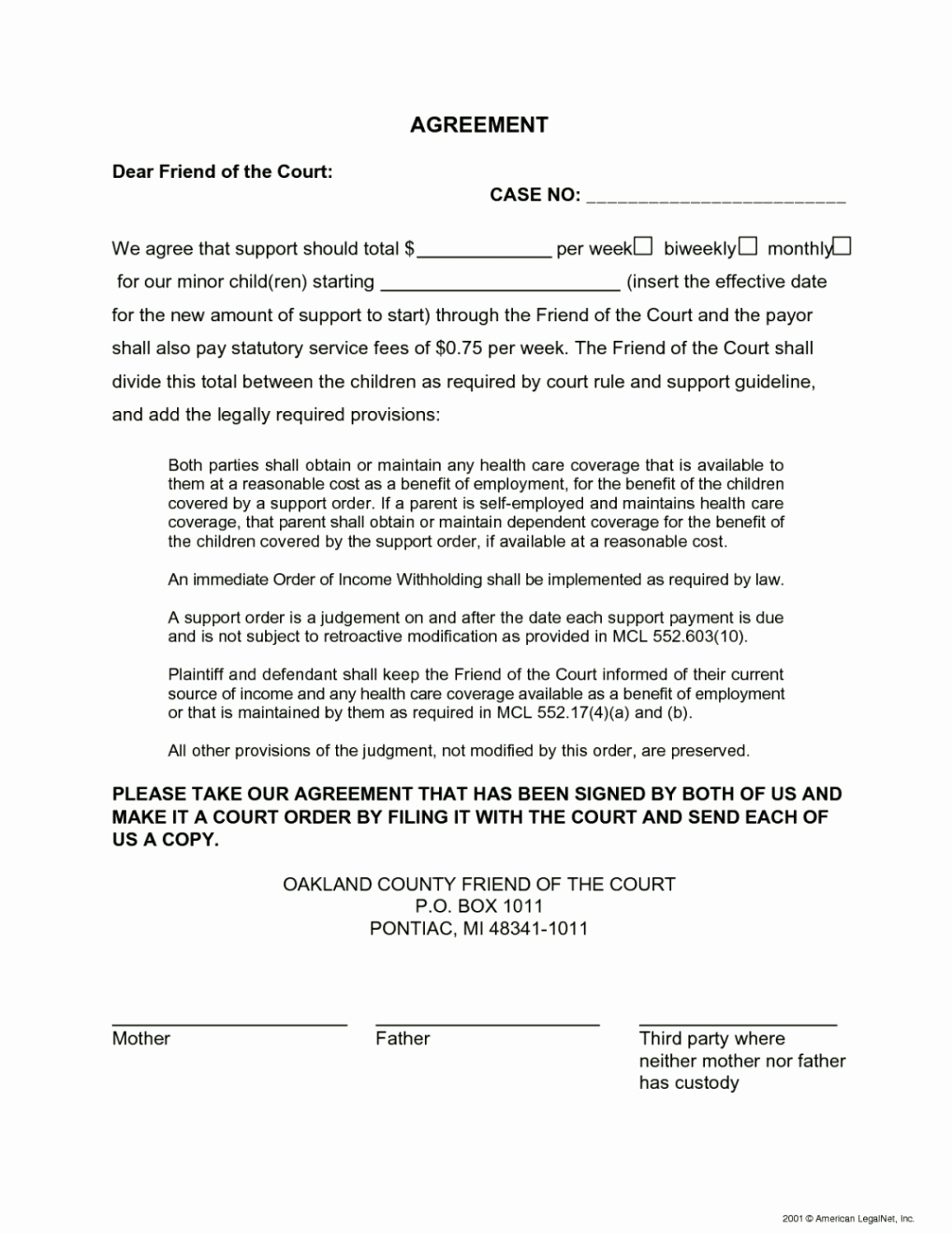 Child Support Agreement Template Unique Agreement Template for Child Custody Template Update234