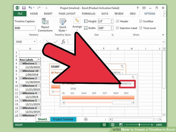 Create A Timeline In Word Best Of 3 Ways to Create A Timeline In Excel Wikihow