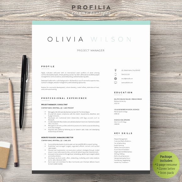 Creative Cover Letter Template Beautiful Word Resume &amp; Cover Letter Template Resume Templates
