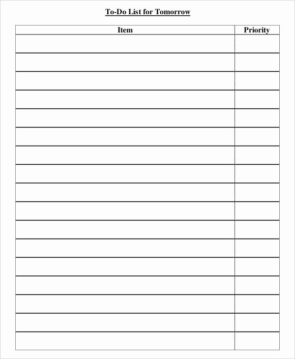 Daily to Do List Template Elegant Daily to Do List Template 7 Free Pdf Documents Download
