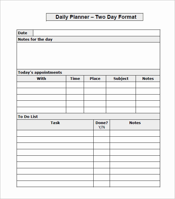 Daily to Do List Template Fresh to Do List Template 16 Download Free Documents In Word