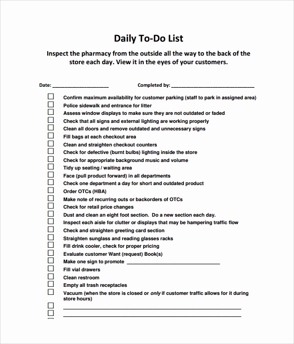 Daily to Do List Template Inspirational to Do List Template 16 Download Free Documents In Word