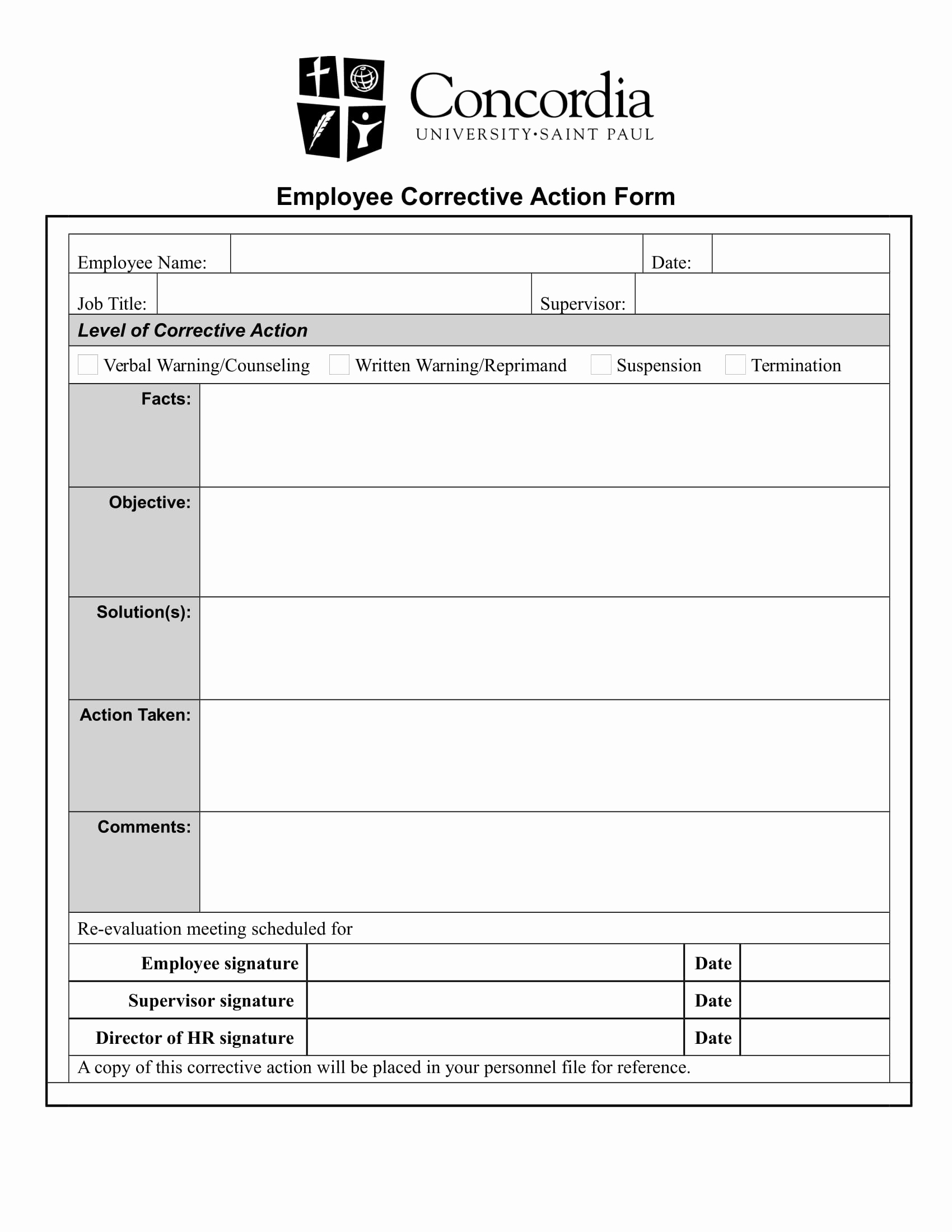 Employee Disciplinary Action form Best Of 9 Disciplinary Action form Examples Pdf Word