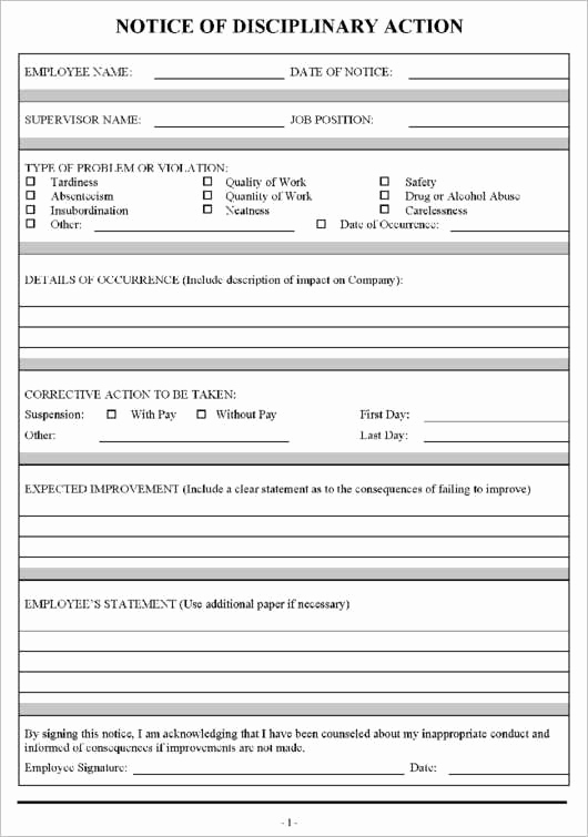 Employee Disciplinary Action form Inspirational 26 Employee Write Up form Templates Free Word