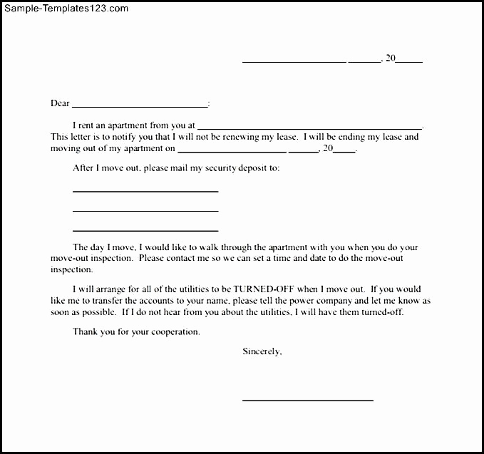 End Of Lease Letter Awesome Notice Lease Termination Letter From Landlord to Tenant