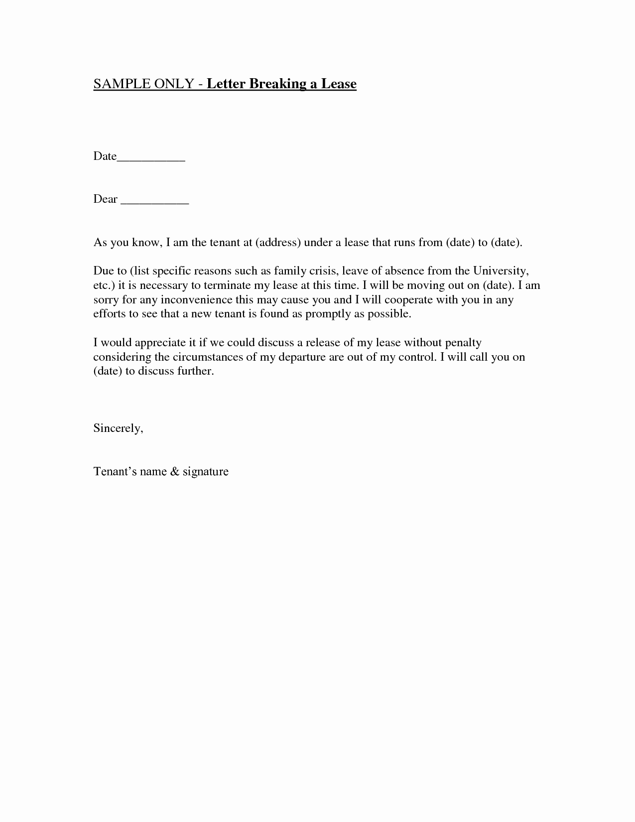 End Of Lease Letter Best Of Best S Of End Lease Agreement Template Lease