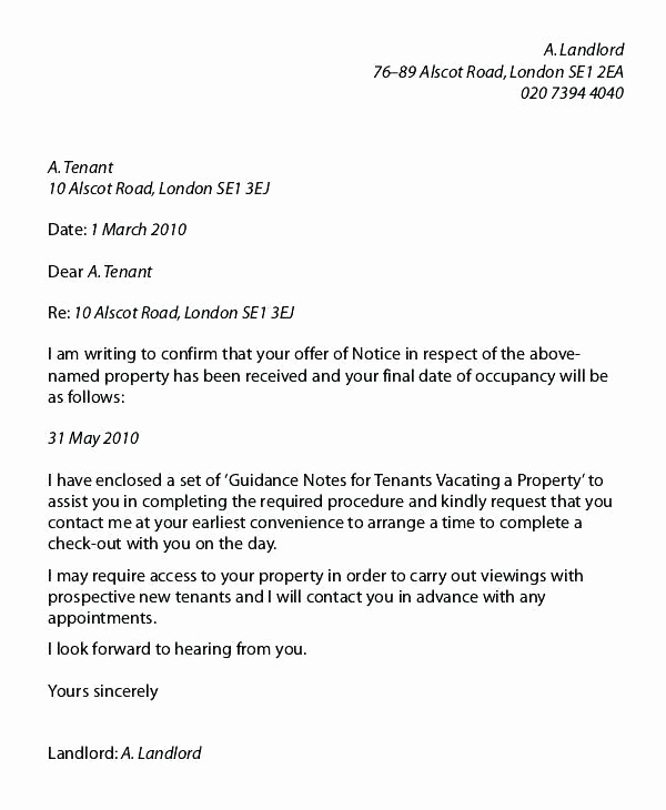 End Of Lease Letter Inspirational Sample Late Rent Notice