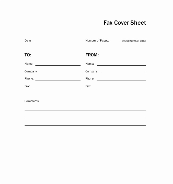Fax Cover Sheet Template Word Lovely 11 Cover Sheet Templates Free Sample Example format