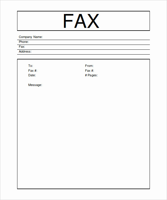 Fax Cover Sheet Template Word Luxury Blank Fax Cover Sheet 9 Free Word Pdf Documents