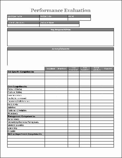 Free Employee Evaluation forms Printable Inspirational Free Easy Copy Basic Performance Evaluation From formville