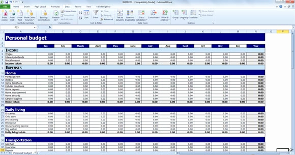 Free Excel Budget Template Elegant Free Personal Bud Template for Excel