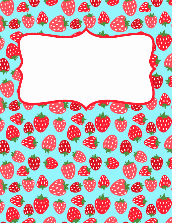 Free Printable Binder Covers Lovely Free Printable Strawberry Binder Cover Template Download