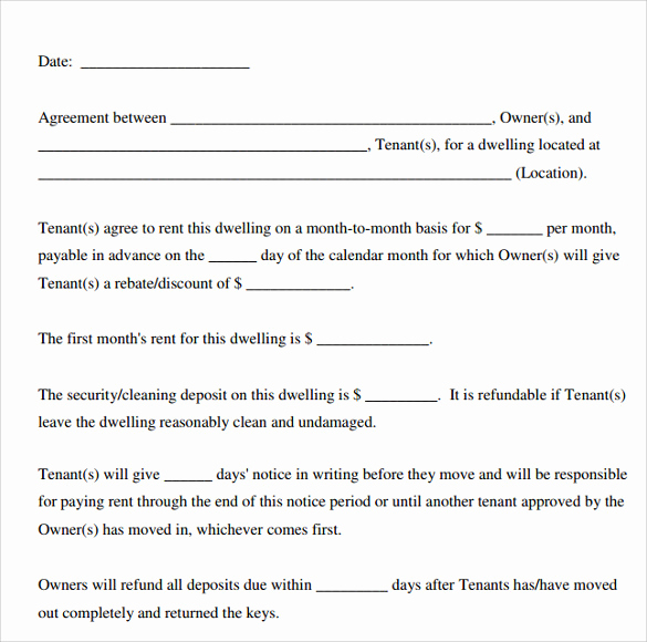 Free Printable Rental Agreement Awesome Printable Lease Agreement 15 Documents Download for