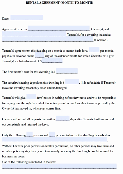 Free Printable Rental Agreement Awesome Rental Lease Agreement Templates Free