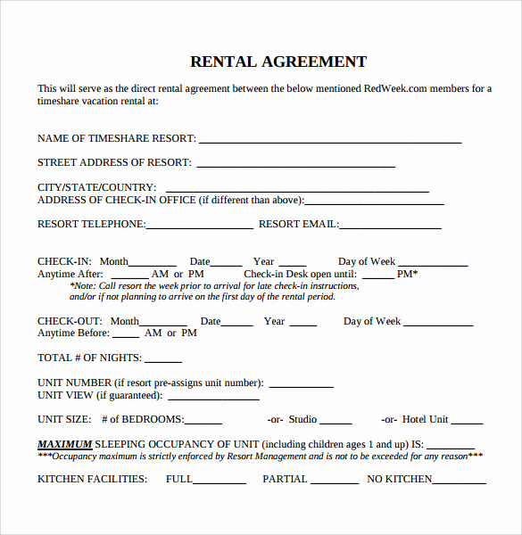 Free Printable Rental Agreement Fresh 9 Blank Rental Agreements to Download for Free
