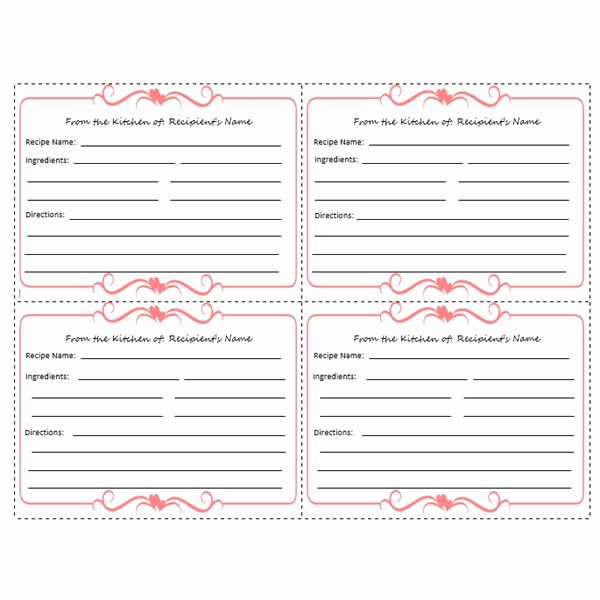 Free Recipe Card Templates Best Of Yummy 5 Free Printable Recipe Card Templates for