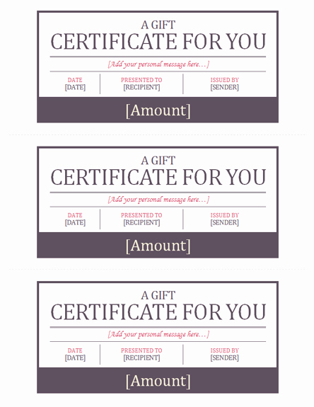 Gift Certificate Template Pages Elegant Certificates Fice