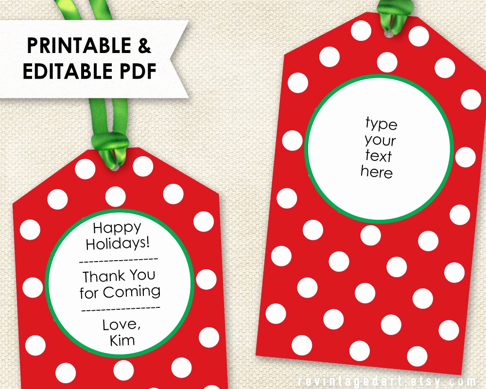 Gift Tag Template Word Inspirational Printable Christmas Tags Editable Holiday Tags Pdf