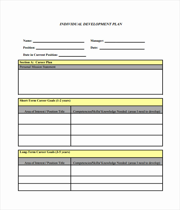 Individual Development Plan Template Lovely 21 Plan Templates Free Word Pdf Documents Download