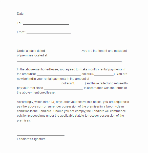 Landlord Notice to Vacate Beautiful Notice Templates 104 Free Word Pdf format Download