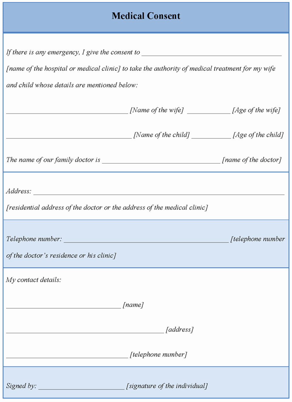 Medical Consent form Template Awesome Medical Template for Consent form Example Of Medical