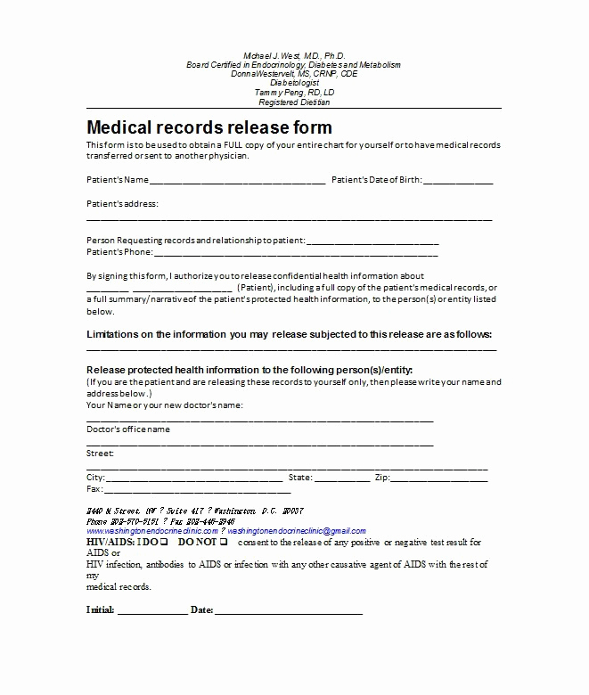 Medical Release form Template Fresh 30 Medical Release form Templates Template Lab