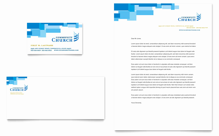 Microsoft Word Letterhead Template Awesome Munity Church Business Card &amp; Letterhead Template