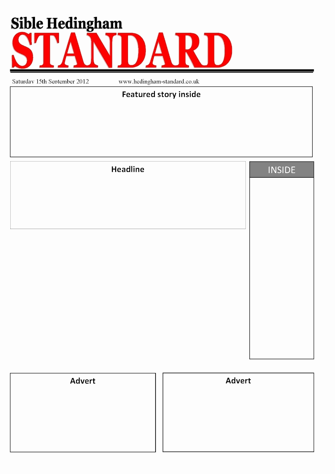 Newspaper Front Page Template New Newspaper Front Page Layout Template