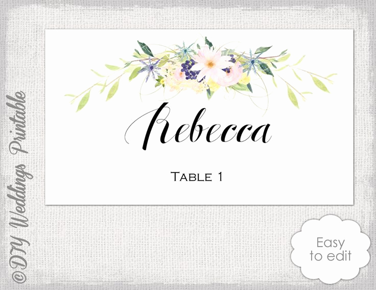 Place Card Template Word Elegant Best 25 Free Place Card Template Ideas On Pinterest