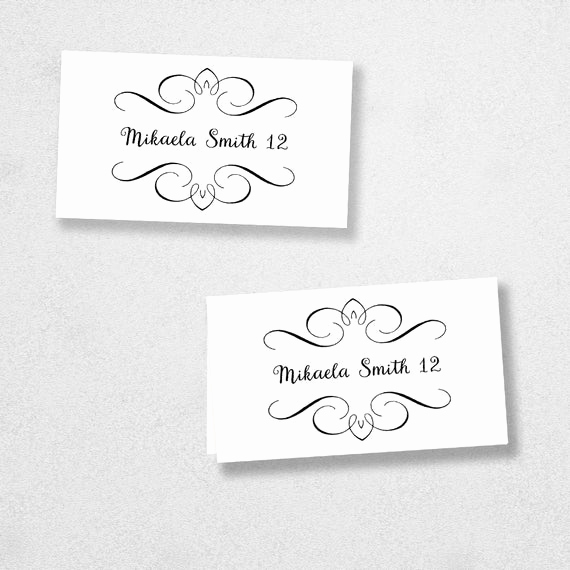 Place Card Template Word Fresh Avery Place Card Template Instant Download Escort Card