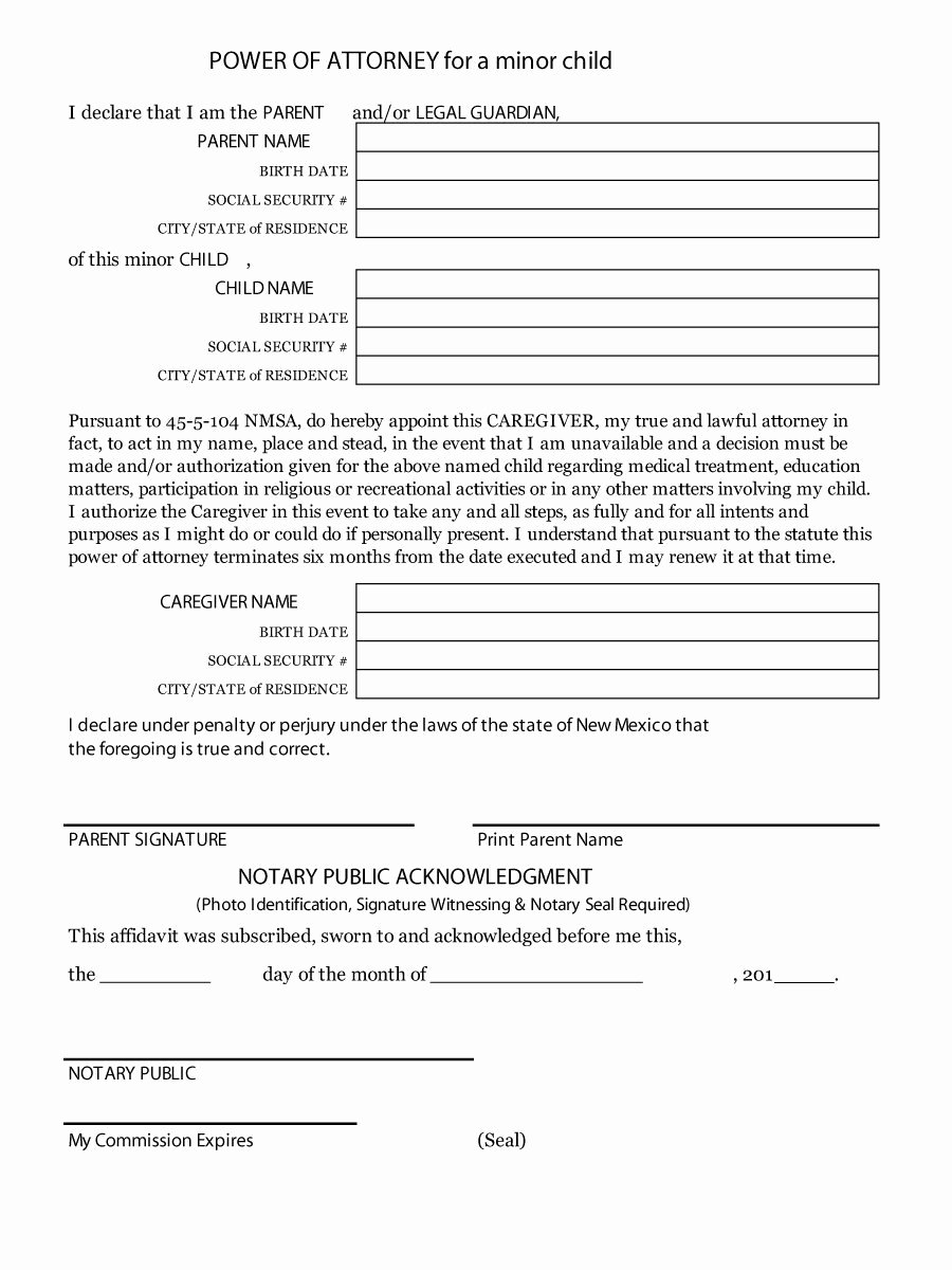 Printable Power Of attorney Beautiful 50 Free Power Of attorney forms &amp; Templates Durable