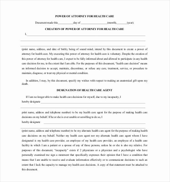 Printable Power Of attorney Fresh 18 Power Of attorney Templates Pdf Doc