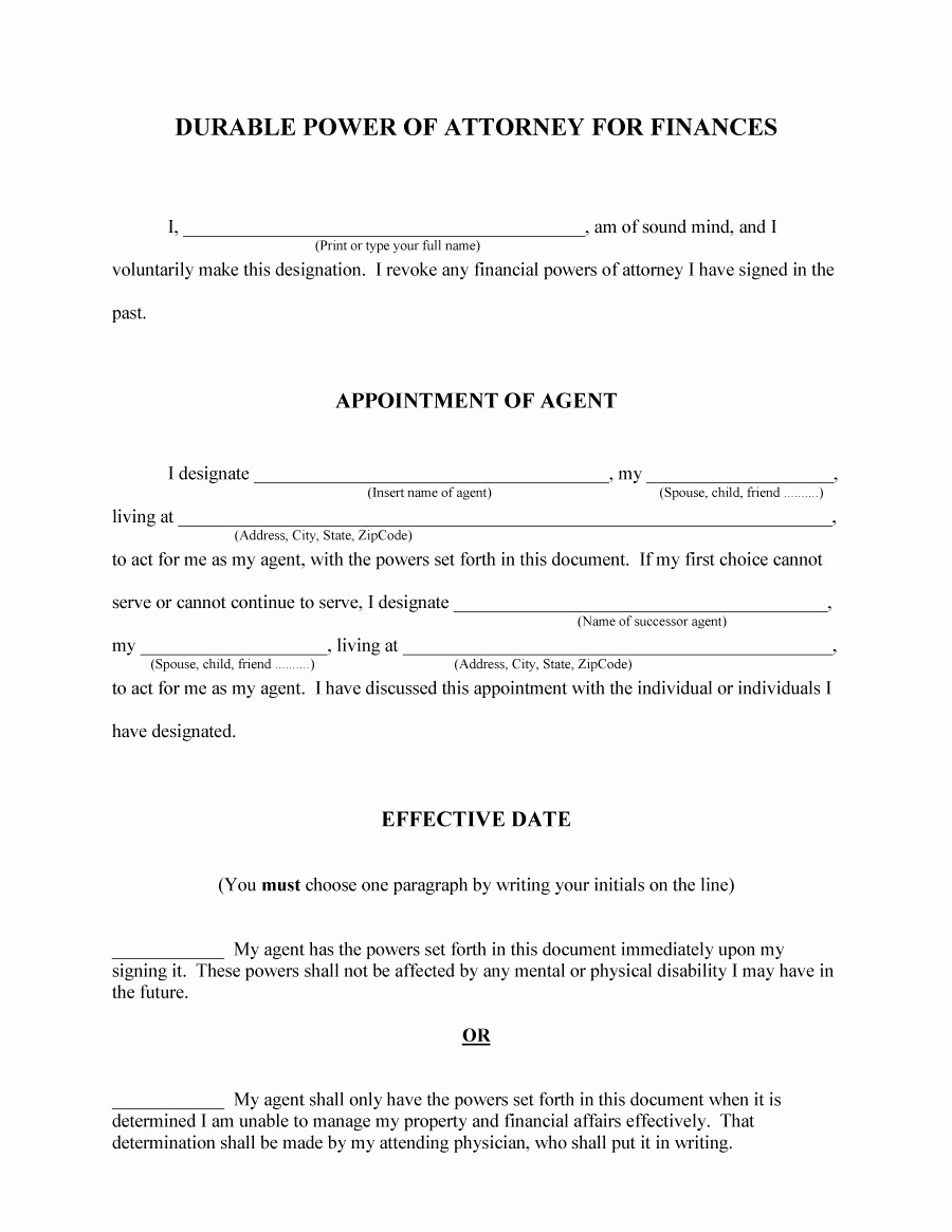 Printable Power Of attorney New 50 Free Power Of attorney forms &amp; Templates Durable