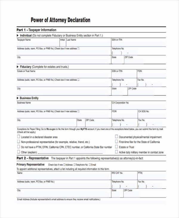 Printable Power Of attorney Unique Power Of attorney forms In Pdf
