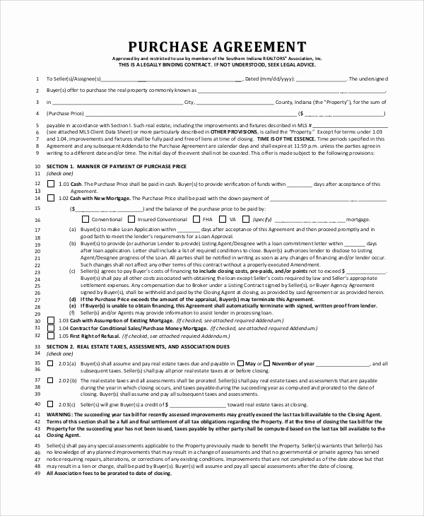 Real Estate Contract Template Awesome Real Estate Purchase Contract