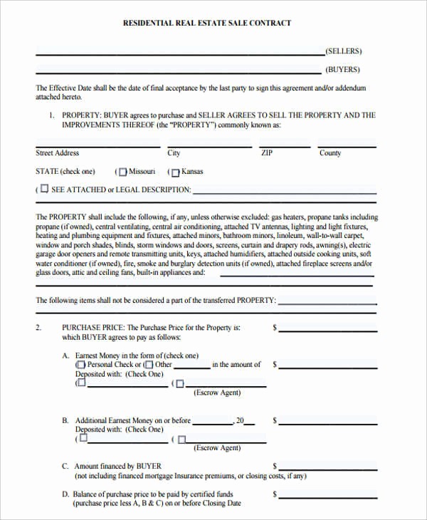 Real Estate Contract Template Inspirational 20 Simple Sales Contract Samples &amp; Templates Pdf