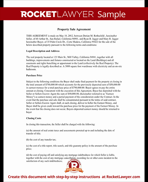 Real Estate Contract Template Inspirational Real Estate Contract and Purchase Agreement