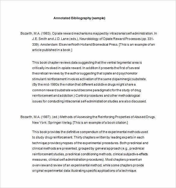 apa annotated bibliography template