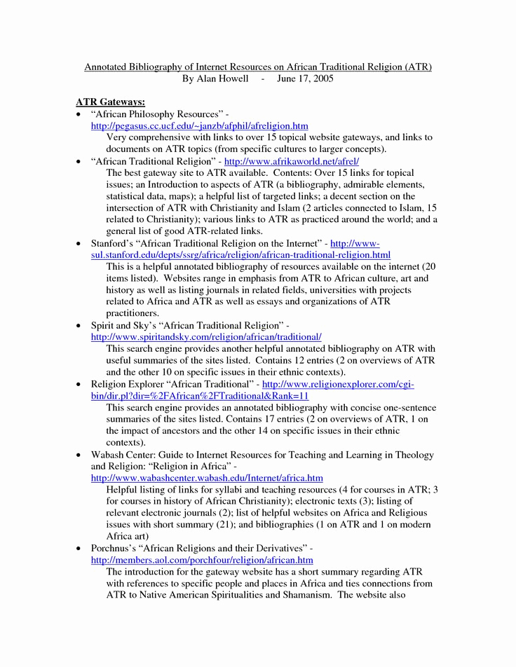 bibliography paper example