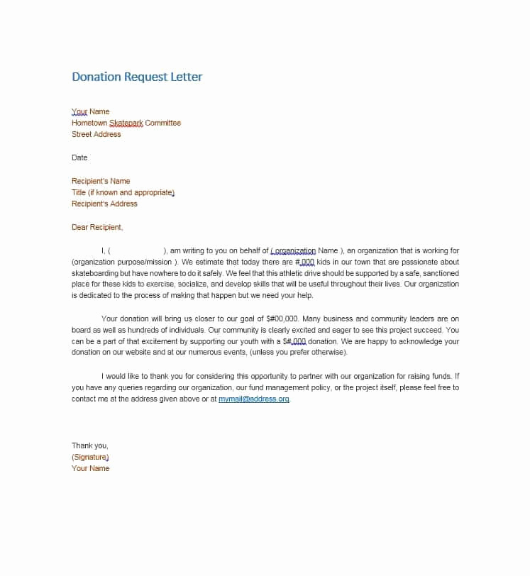 Sample Letters asking for Donations Lovely 43 Free Donation Request Letters &amp; forms Template Lab