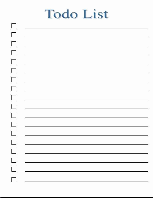 To Do List Template Word Best Of 7 Free to Do Task List Templates Excel Pdf formats