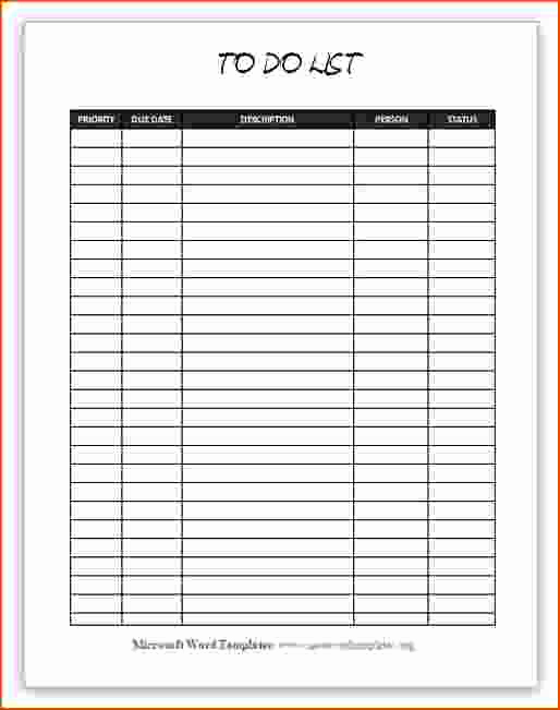 To Do List Template Word Best Of 8 to Do List Template Word Bookletemplate