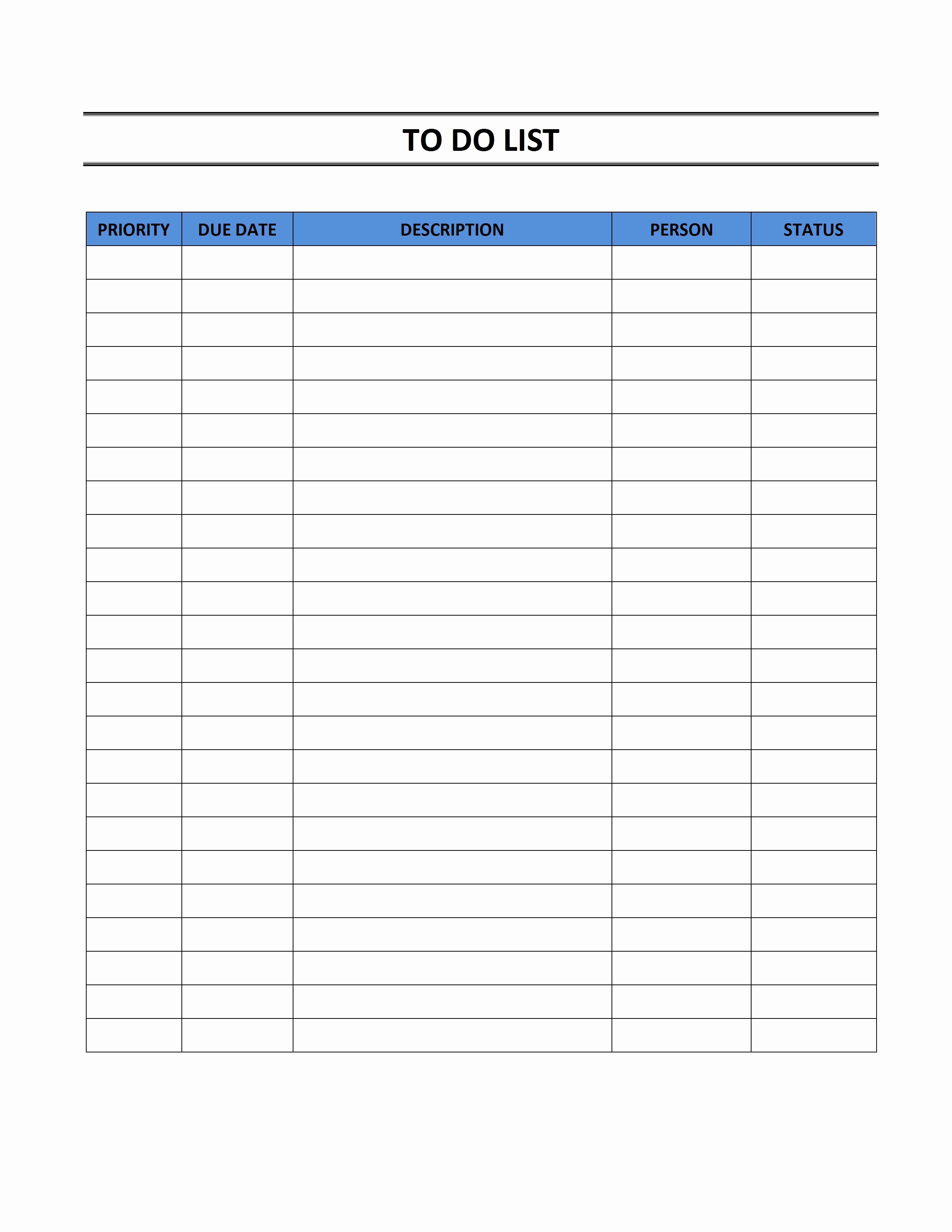To Do List Template Word Best Of to Do List