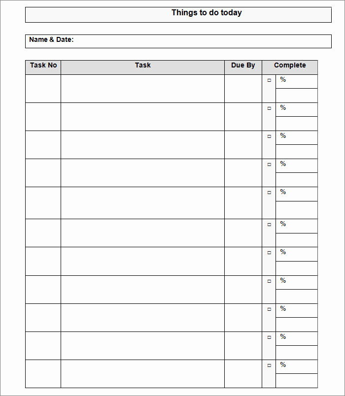 To Do List Template Word Best Of to Do List Template Free Templates
