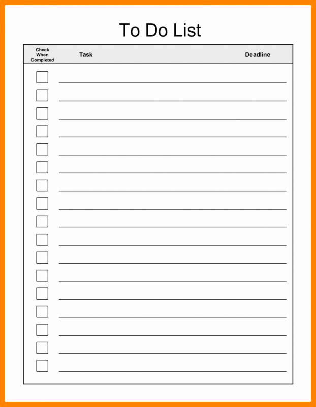 To Do List Template Word Unique Work Estimate Template