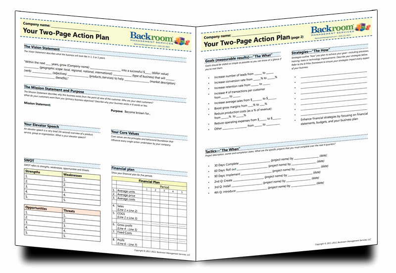 1 Page Business Plan Inspirational E Page Business Plan Template