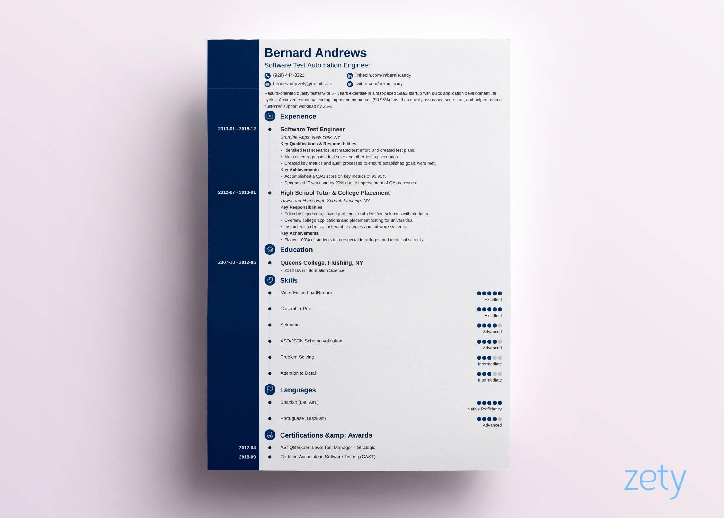 1 Page Resume Template Fresh E Page Resume Templates 15 Examples to Download and Use now